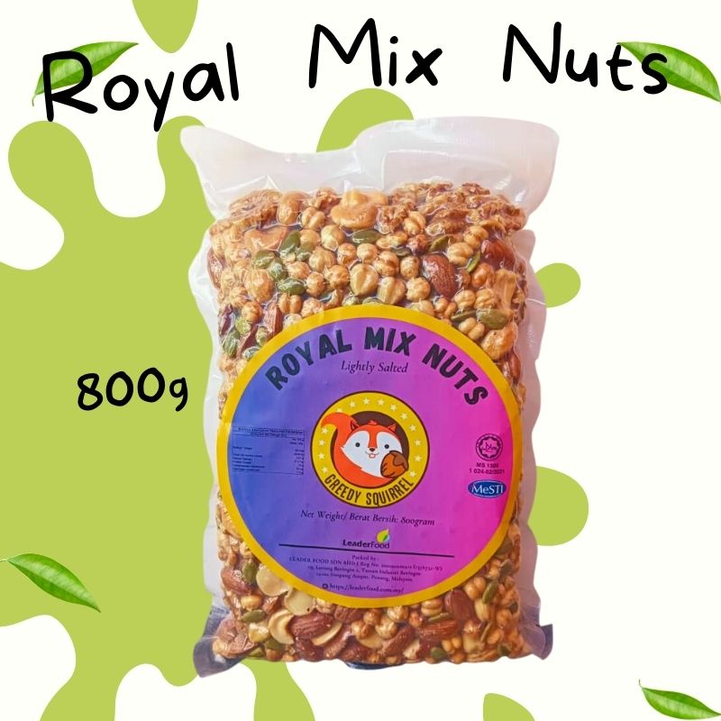 Royal Mix Nuts 200G/800G (Almond, Cashew, Pumpkin, Chickpea, Macadamia,Hazelnut and Walnut)